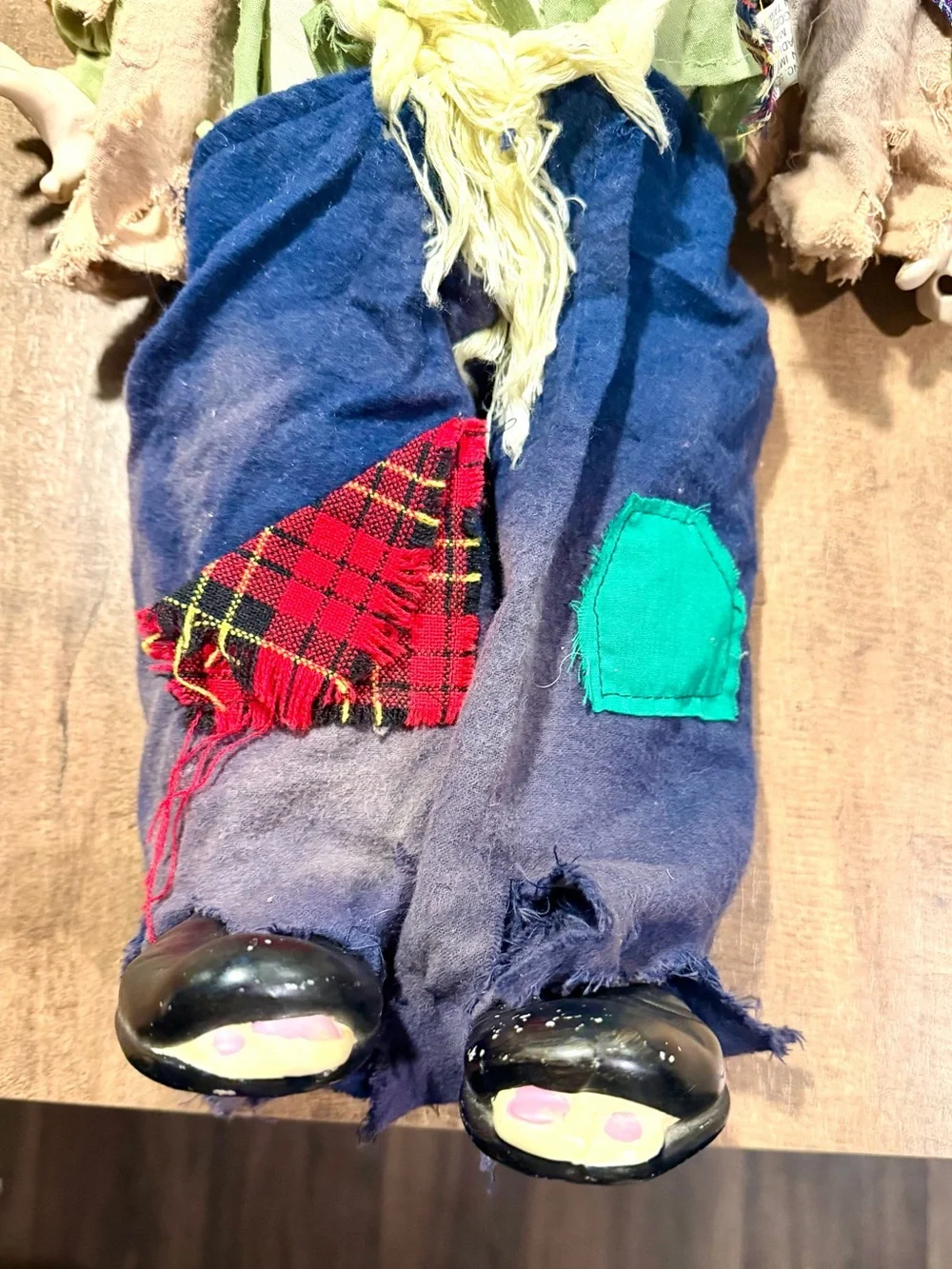 Vintage 1980s Clyde Hobo Sad Clown Doll 20” Dynasty Porcelain